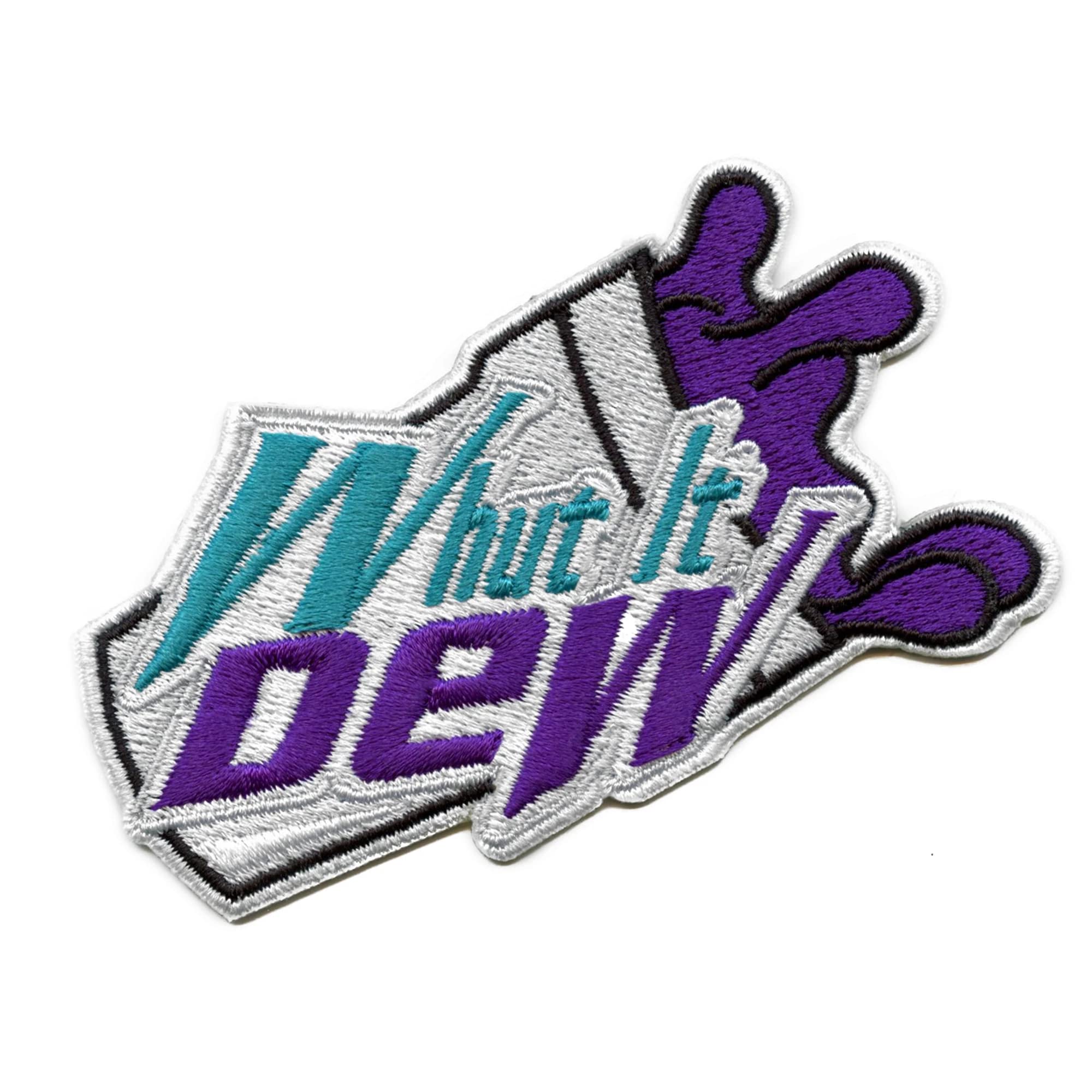 Whut It Dew Patch Double Cup Purple Drank Embroidered Iron On - Hip Hop Fashion Accessory for Hats, Jackets & Backpacks
