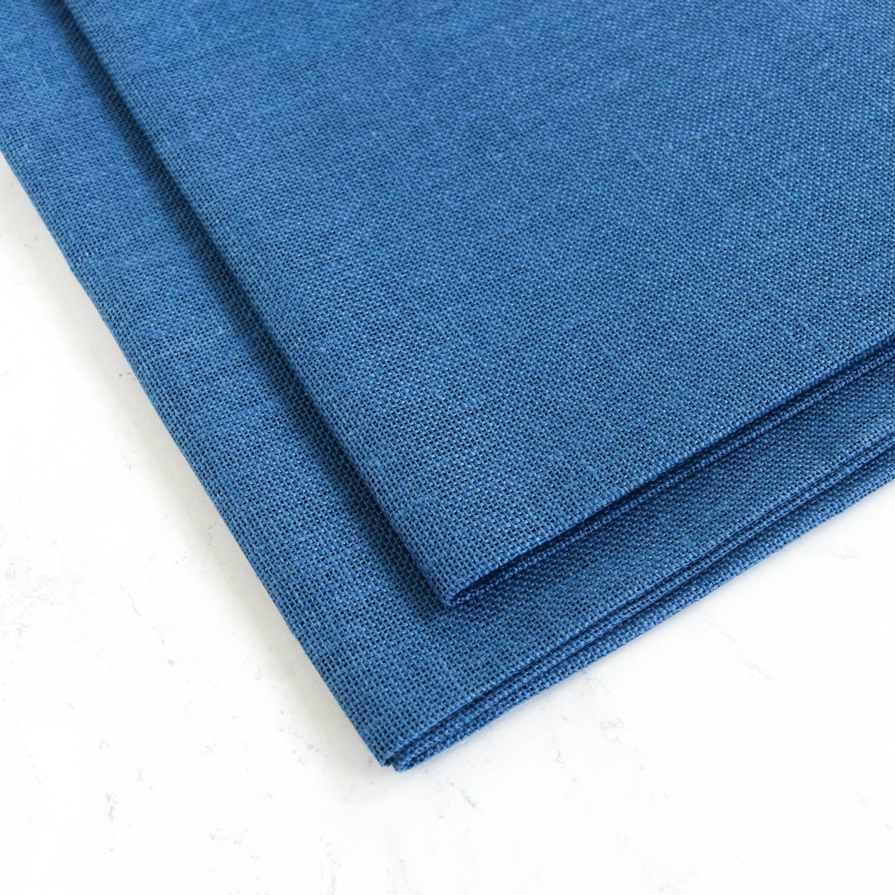 Premium Nordic Blue Linen Fabric - 28 Count High-Quality Weave for Quilting, Upholstery & Home Decor Projects