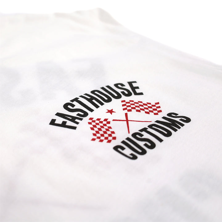 68 Tricks SS Tee - White/Red - Stylish Short Sleeve T-Shirt for Streetwear & Skateboarding