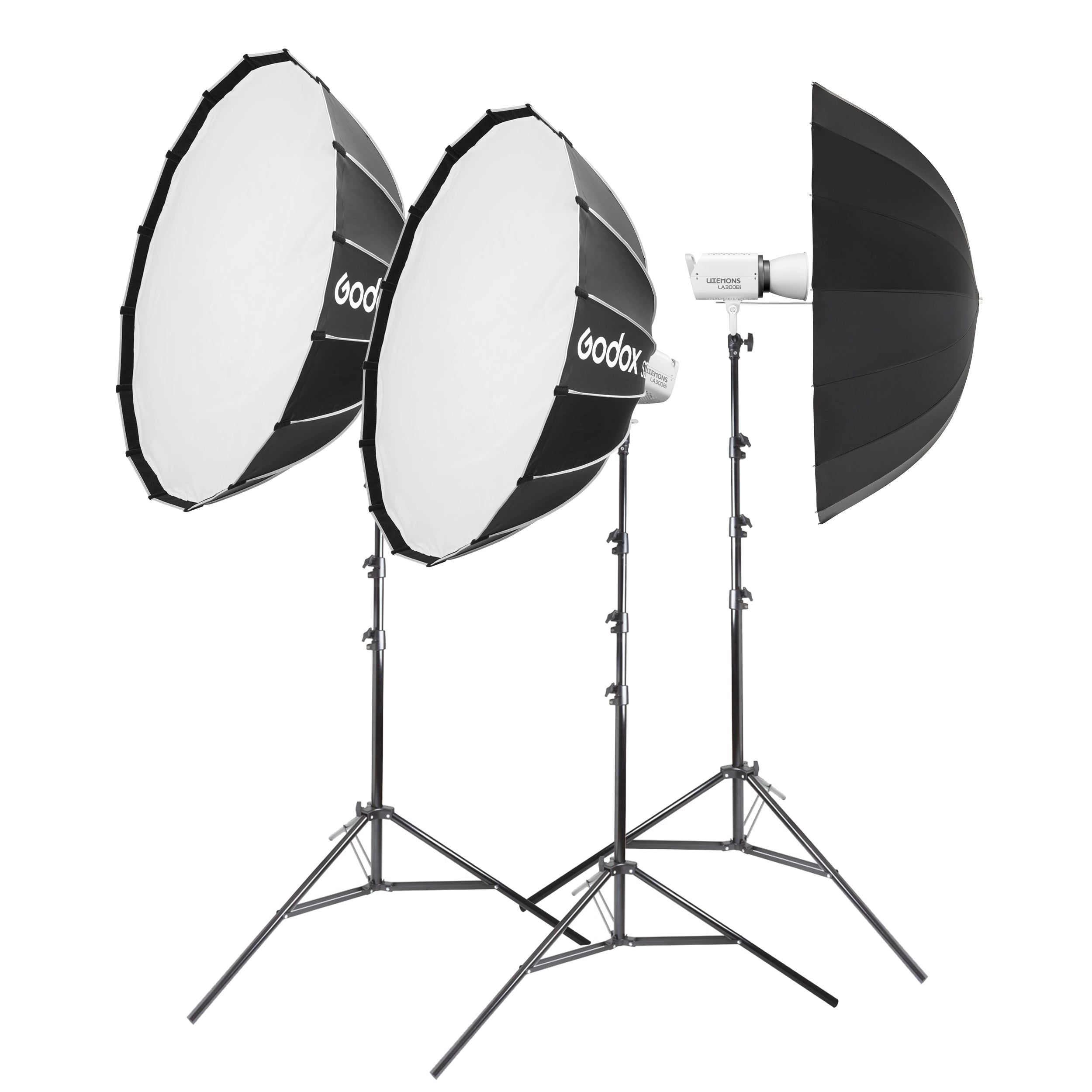 Godox LA300BI High-Powered Bi-Color LED Light Panel Kit - 3 Head Continuous Lighting for Photography, Videography & YouTube Studio - Perfect for Portrait, Product & Indoor Video Shooting