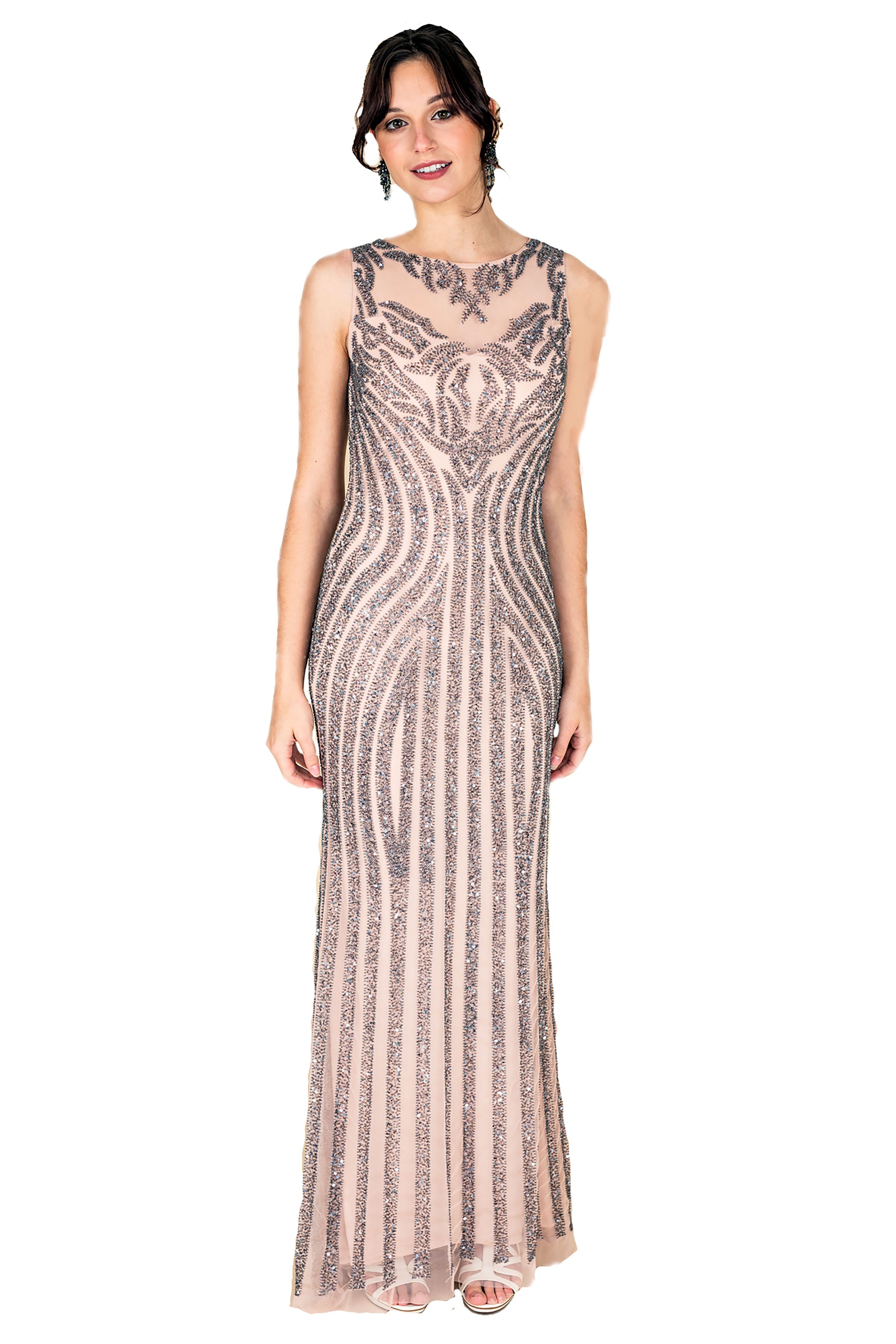Elegant Women's Formal Sweep Train Evening Gown - Perfect for Weddings, Prom, Black Tie Events & Special Occasions