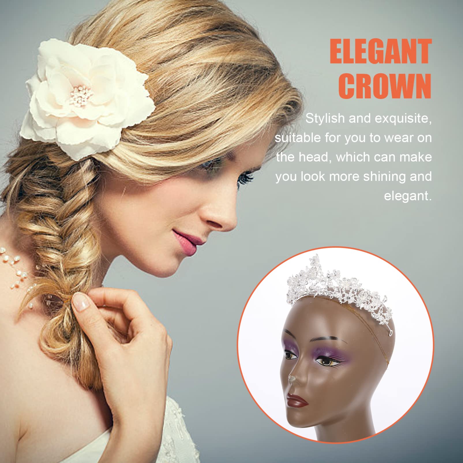Elegant Rhinestone Bridal Tiara for Women - Flower Diamond Crown Wedding Headdress, Birthday Party Hair Accessory | Perfect for Brides, Prom, Pageants & Special Occasions