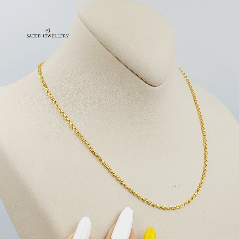 2.5mm Cable Link Chain Necklace 18 Inches - Dainty Gold/Silver Chain for Women, Men, Jewelry Making - Perfect for Layering, Pendants & Everyday Wear