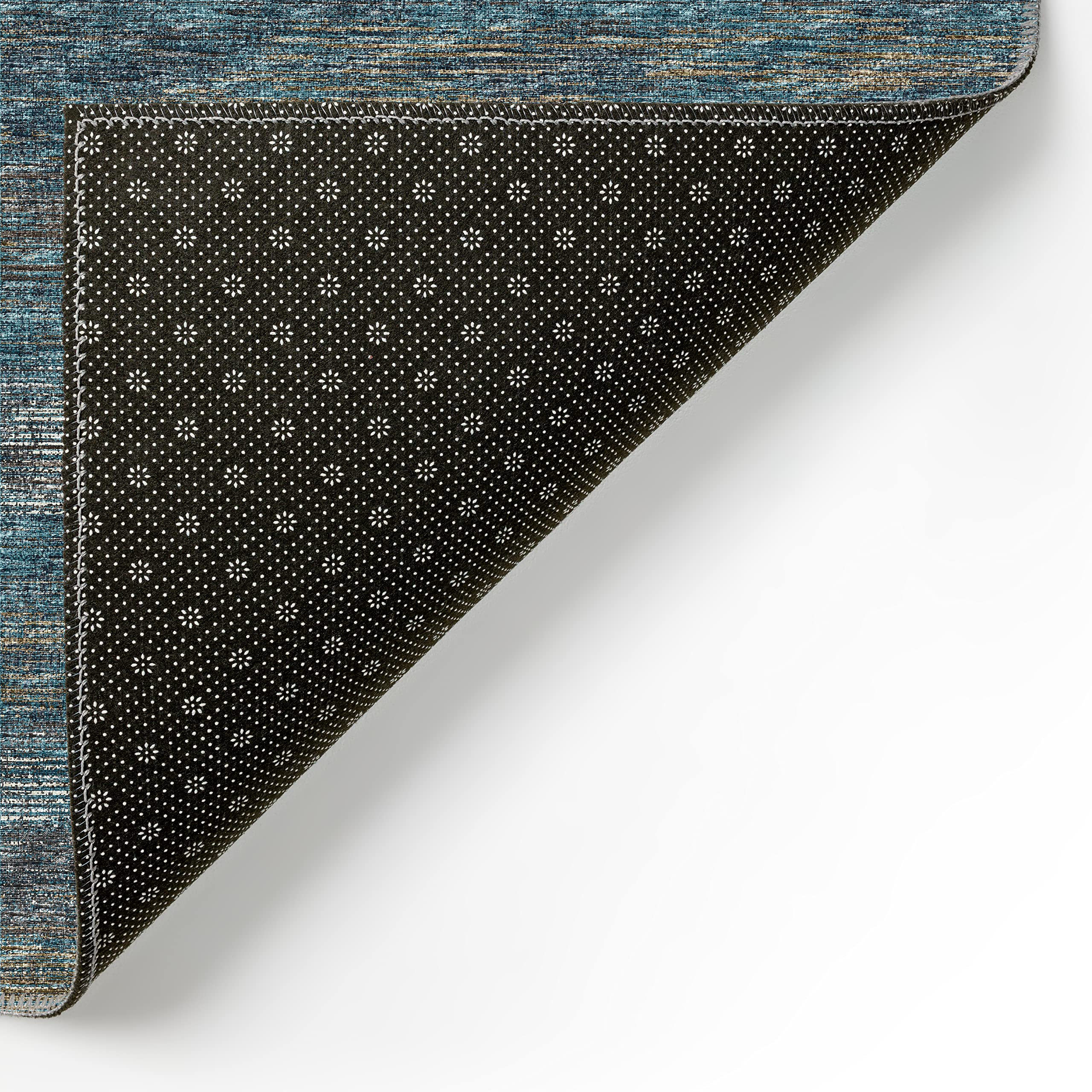 Addison Rugs Marston 9' x 12' Transitional Blue Indoor/Outdoor Area Rug - Stain Resistant, Machine Washable, Non-Shedding - Perfect for Bedroom, Living Room, Dining Room & Kitchen Decor