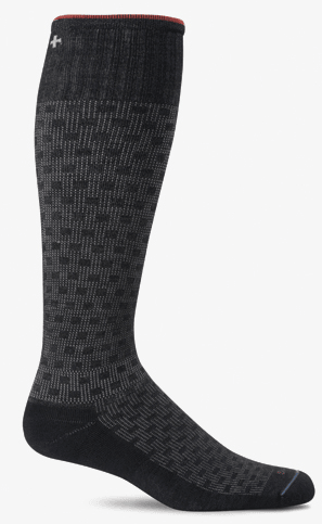 Sockwell Men's Shadow Box Moderate Graduated Compression Socks for Circulation & Recovery - Ideal for Running, Travel & Work Comfort
