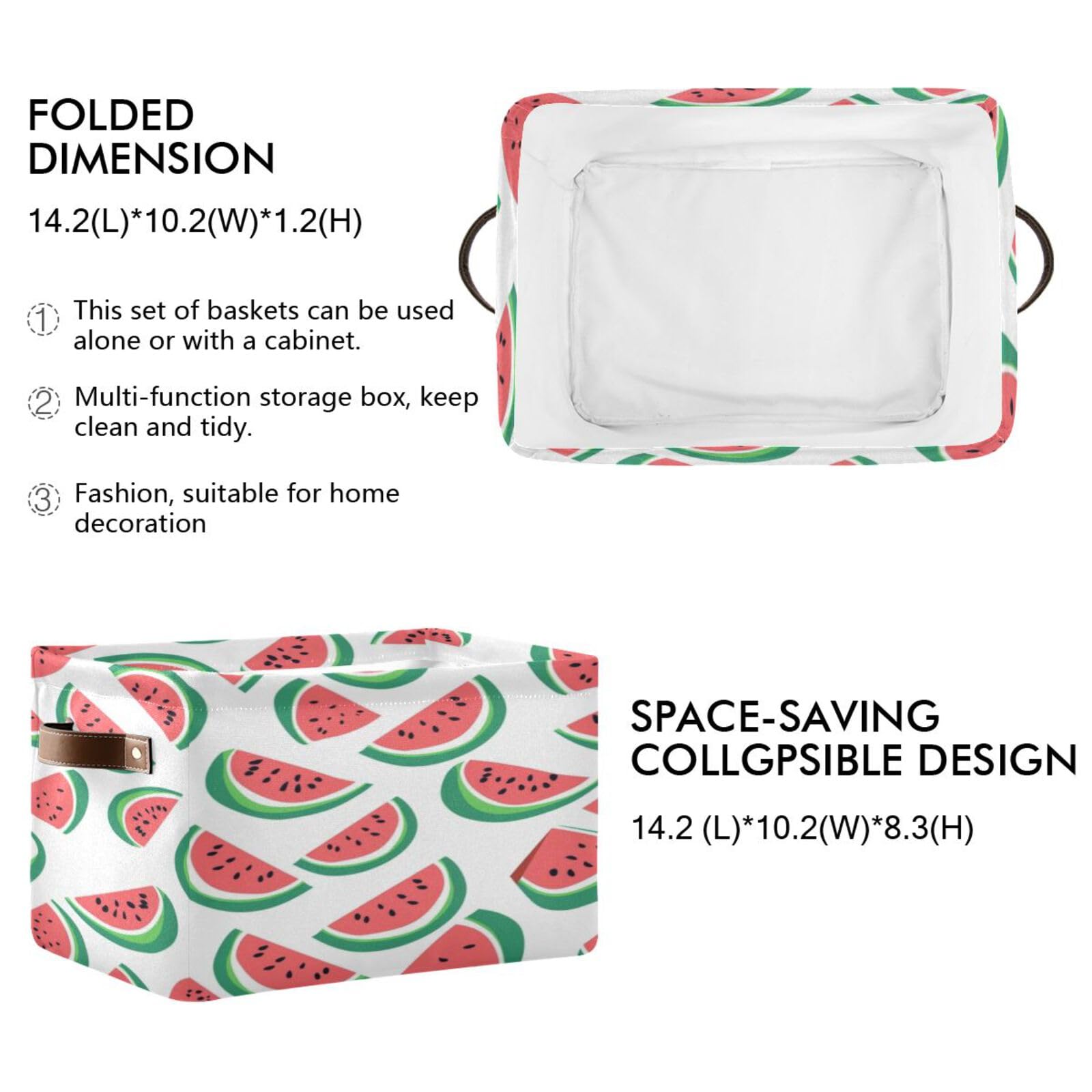 Large Fabric Storage Bins with Handles - Collapsible Closet Organizer Baskets for Shelves, Clothes, Toys & Home Organization | Perfect for Bedroom, Nursery & Laundry Room Storage