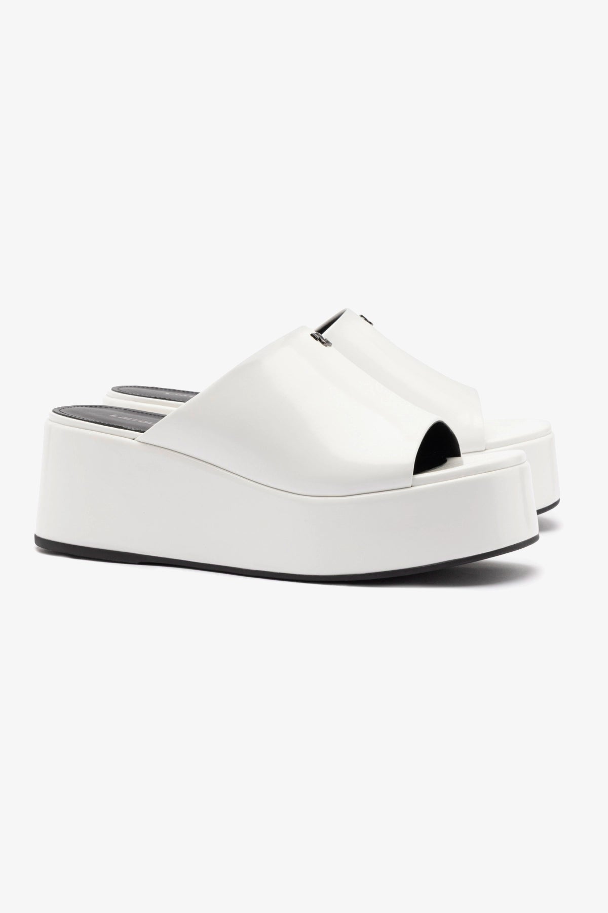 Charli Box Mule Women's White Leather Slip-On Shoes - Comfortable Casual Loafers for Work, Office & Everyday Wear