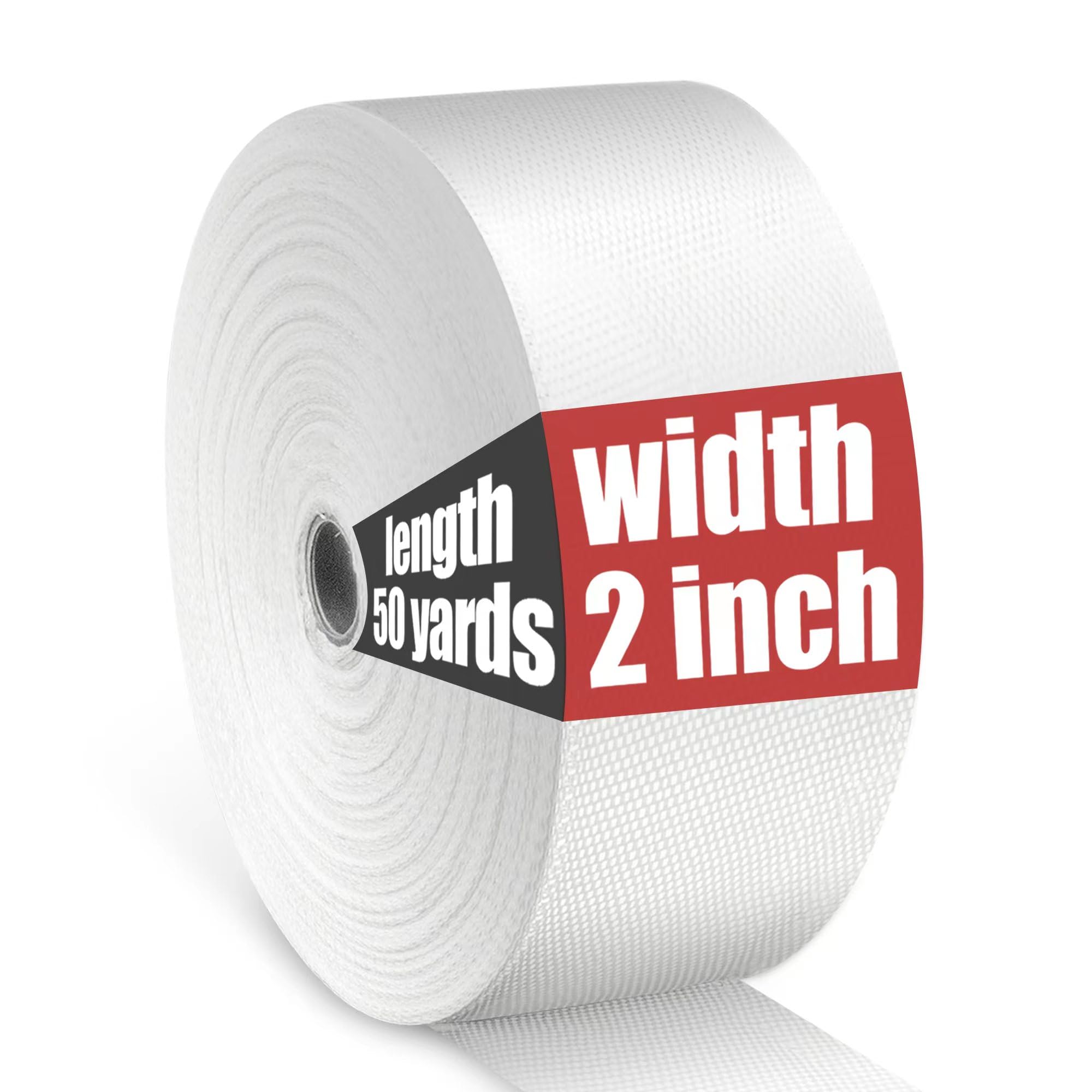 NEZUIBAN 6 oz Fiberglass Cloth Tape - 2 Inch Wide x 50 Yards - High Strength Woven Fiberglass Fabric Tape for Drywall Repair, HVAC Sealing & Industrial Applications