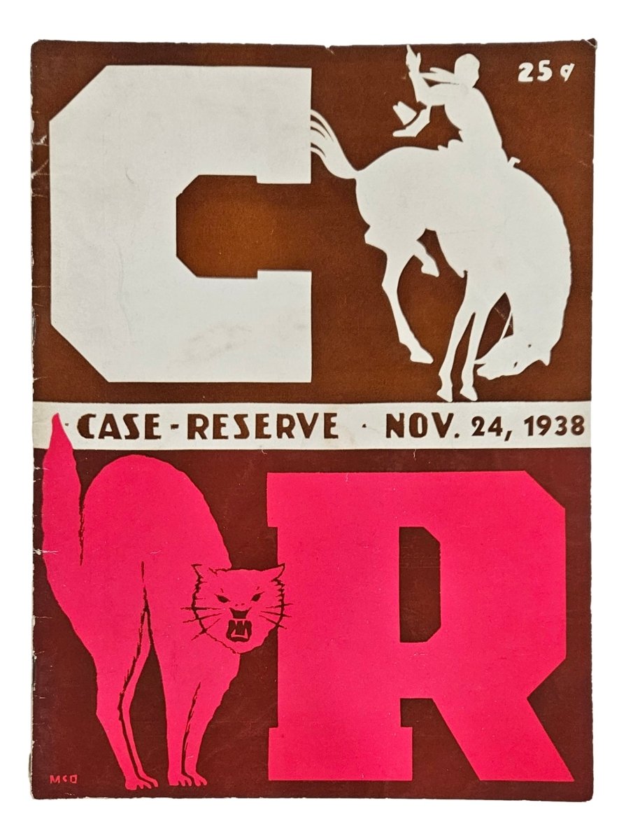 Case Western Reserve vs. Official Game Program - November 24, 1938 Vintage Football Collectible | Perfect for Sports Memorabilia Displays & Historical Collections