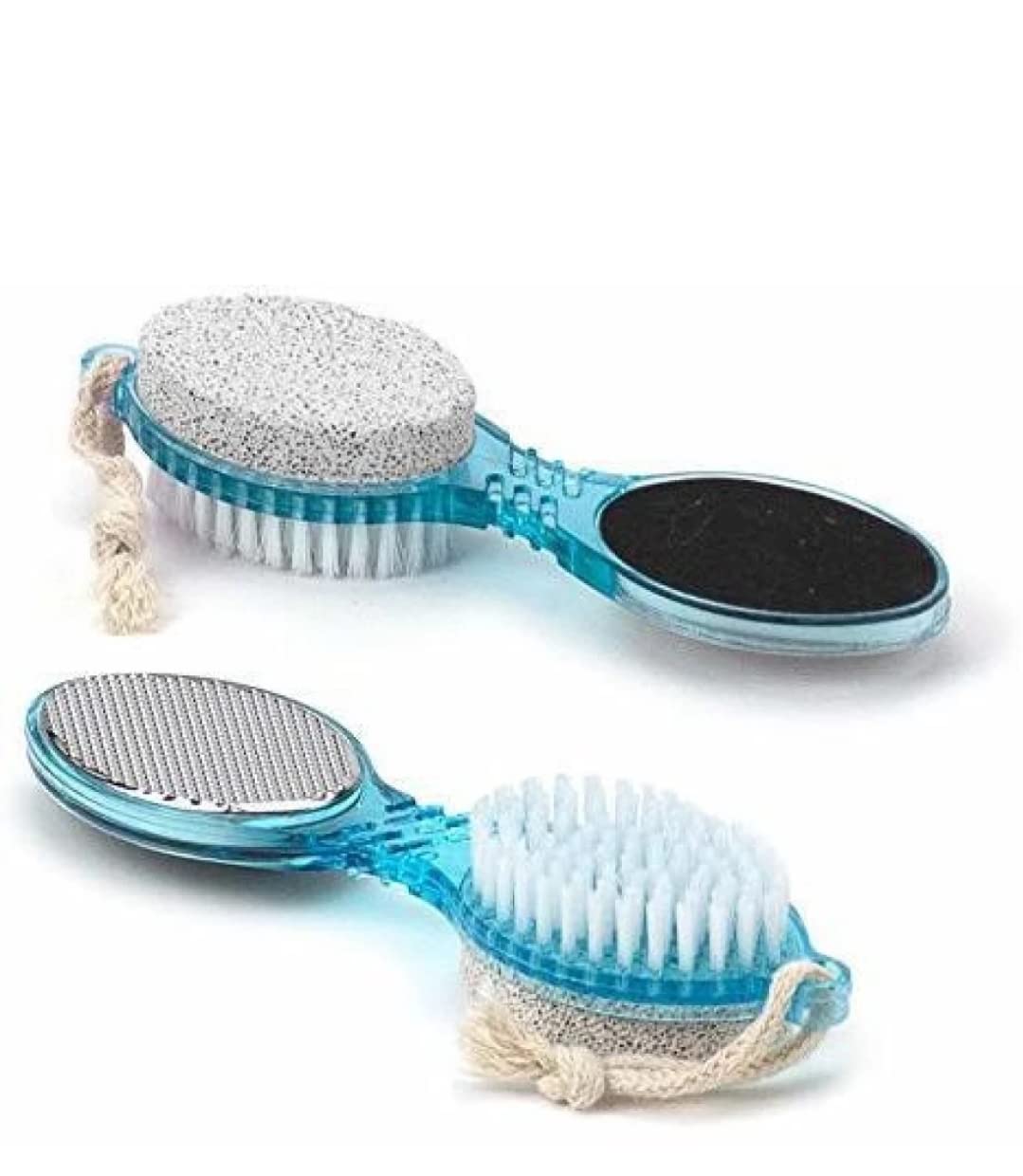 TDX 4-in-1 Foot File with Pedicure & Manicure Brush - Multi-Use Pedicure Paddle for Cleansing, Scrubbing, Filing & Buffing - Professional Pedicure Tool & Foot Scrubber (Pack of 2) - Perfect for Home Spa, Nail Salon & Travel Foot Care