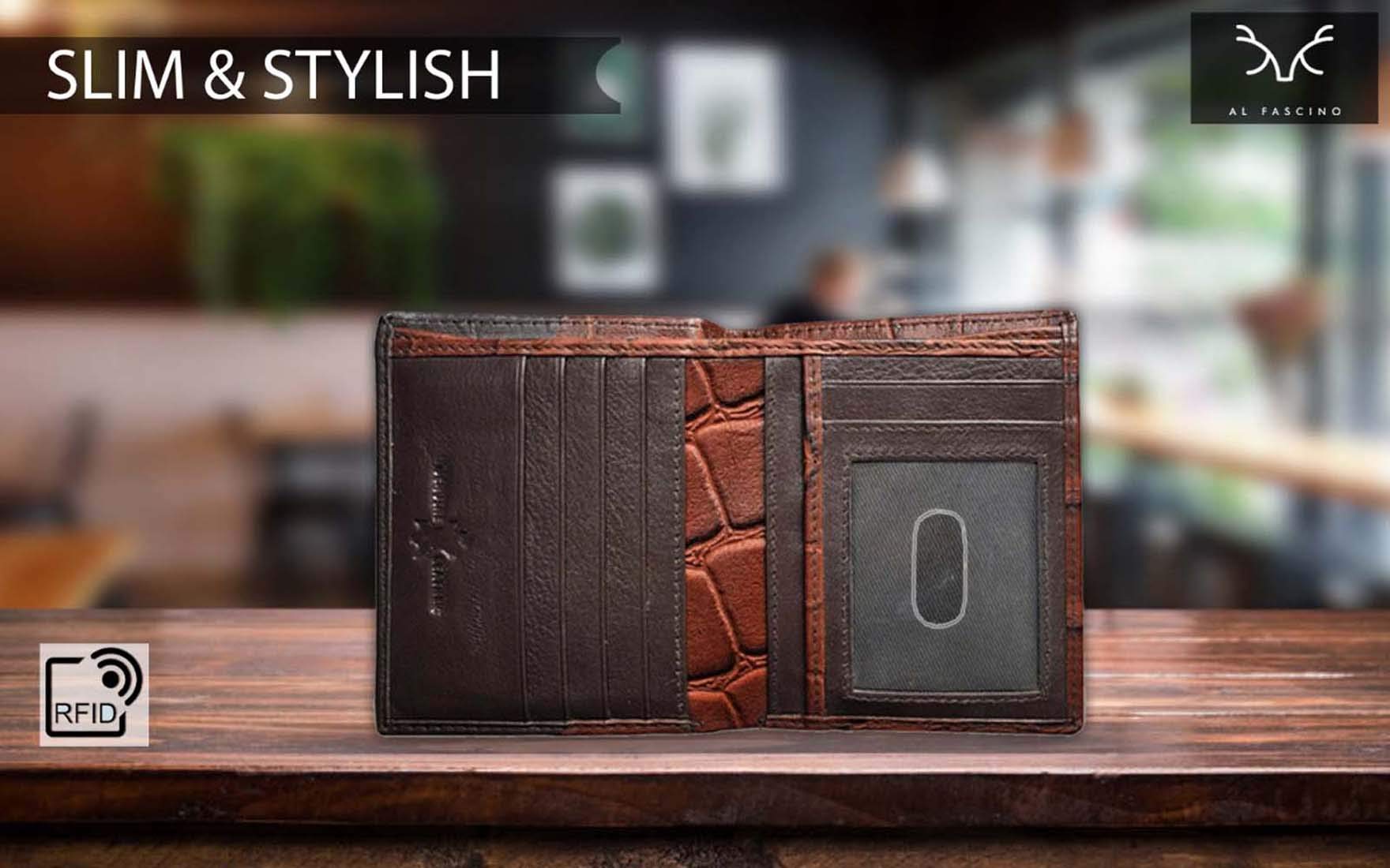 Premium Genuine Leather RFID Blocking Wallet for Men - Slim Bifold Credit Card Holder with Money Clip | Ideal for Business, Travel & Everyday Use