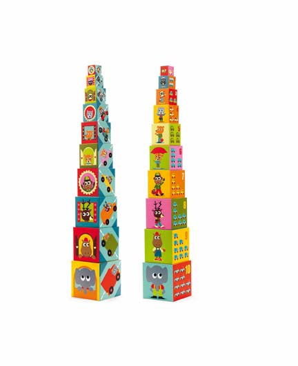 10-Piece Vehicle Stacking Blocks Set - STEM Learning Toys for Toddlers & Kids - Perfect for Playtime, Early Education & Creative Building Activities