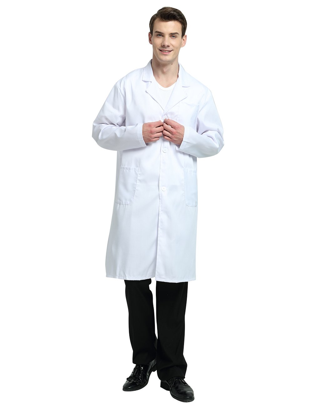 TopTie Unisex Scrubs Lab Coat - Professional Doctor Uniform Workwear with Long Sleeves for Medical Staff, Nurses & Healthcare Workers - Perfect for Hospitals, Clinics & Labs