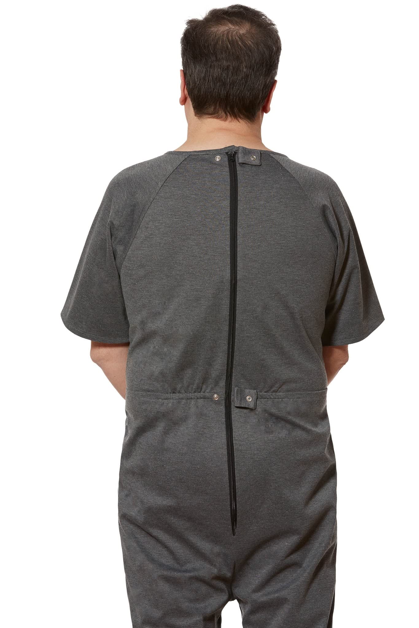 Ovidis Dementia Clothing - Alzheimer's Anti-Strip Jumpsuit for Elderly Men - Comfortable & Secure Onesie for Seniors with Dementia - Perfect for Nursing Homes & Home Care