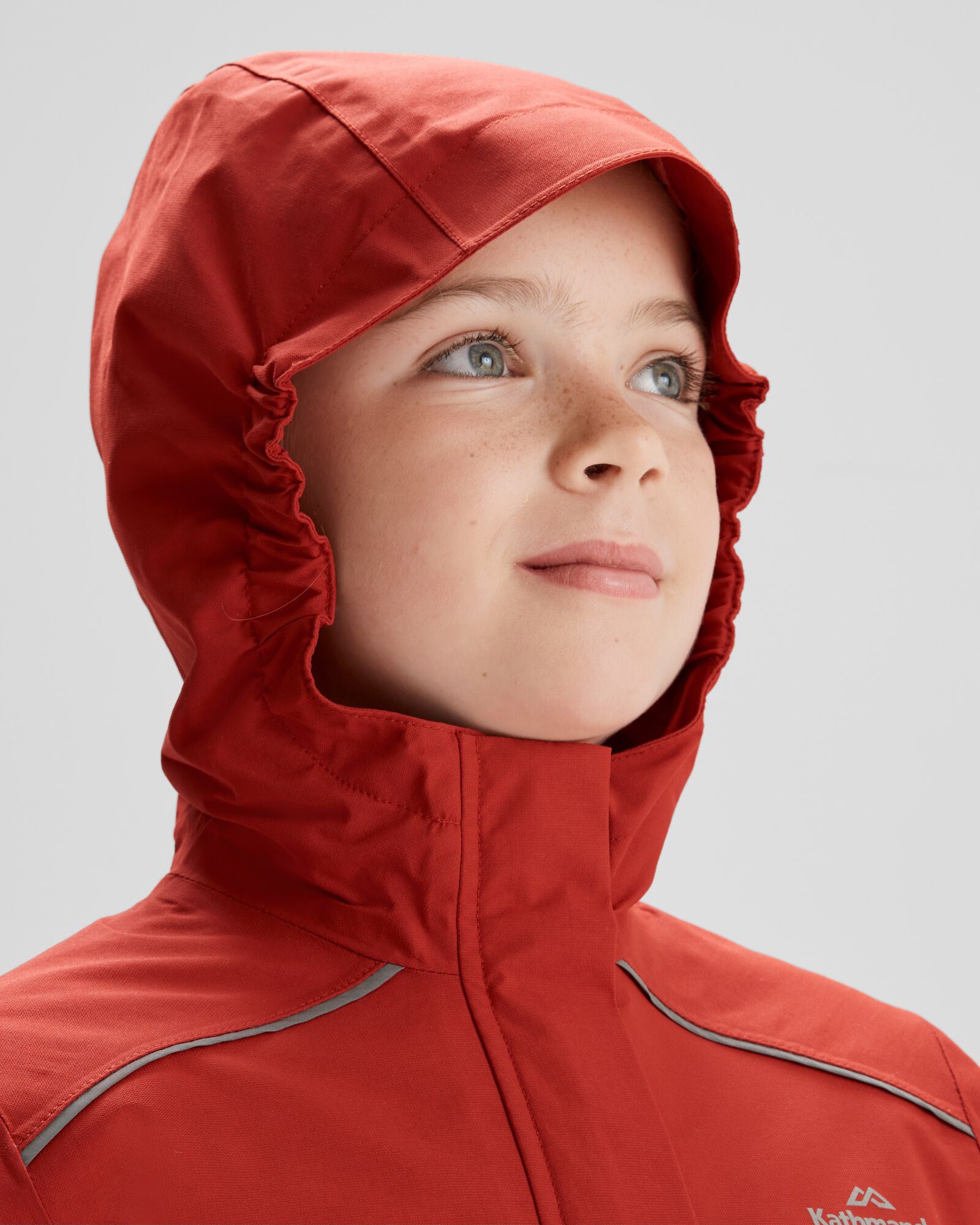 Andulo 2 Layer Waterproof Rain Jacket for Girls - Spicy Chilli Pepper Red | Lightweight Windbreaker for Outdoor Play, School & Rainy Day Adventures