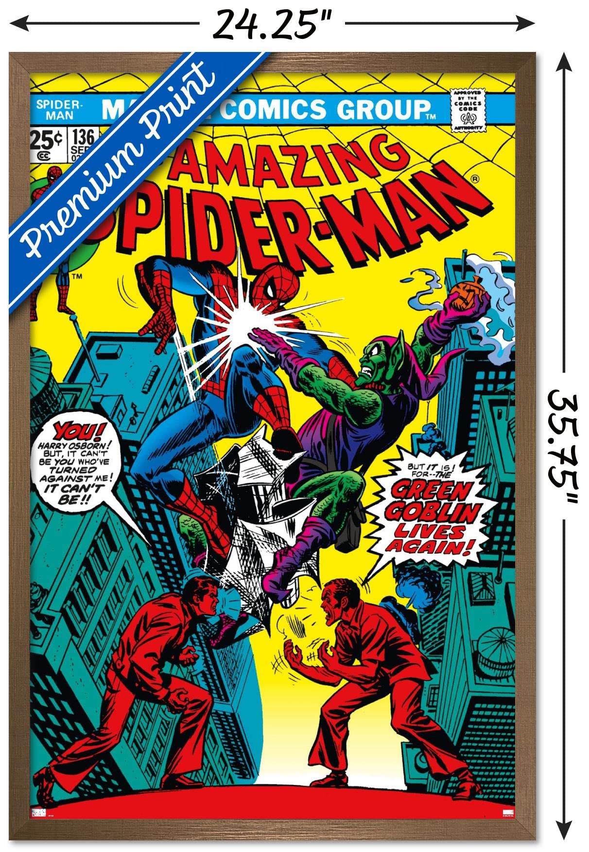 Trends International Marvel Comics Green Goblin - The Amazing Spider-Man #136 Wall Poster 34