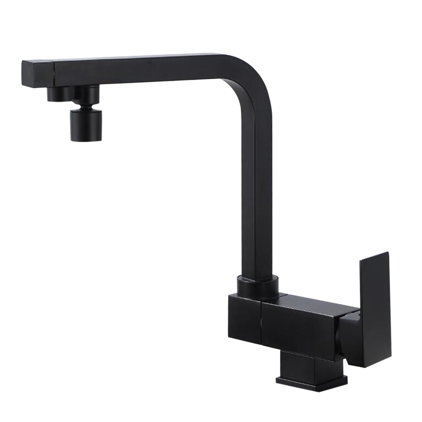 3-Way Folding Kitchen Sink Faucet - Brass Swivel Black Water Tap for Modern Kitchen | Perfect for Washing Dishes, Filling Pots & Multi-Tasking Cooking