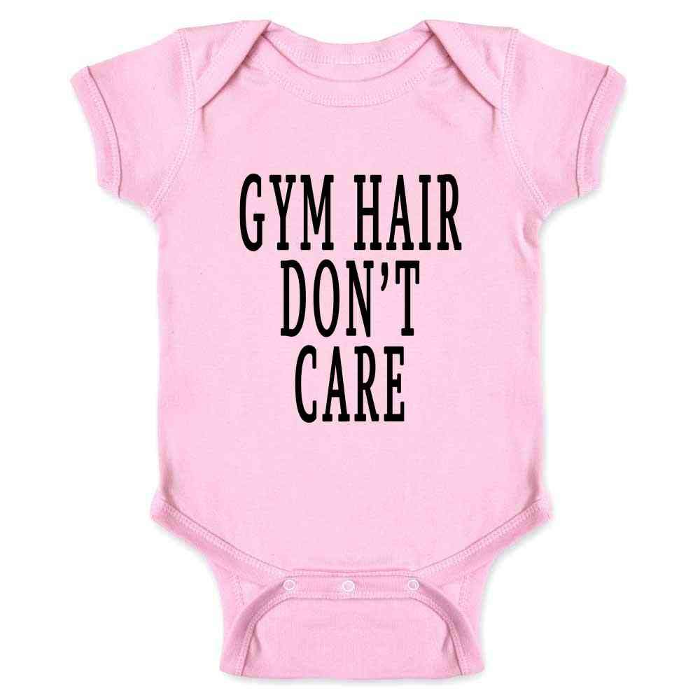 Funny Gym Workout T-Shirt for Kids & Toddlers - 'Hair Don't Care' Slogan Tee for Boys & Girls - Perfect for Fitness, Sports & Playtime