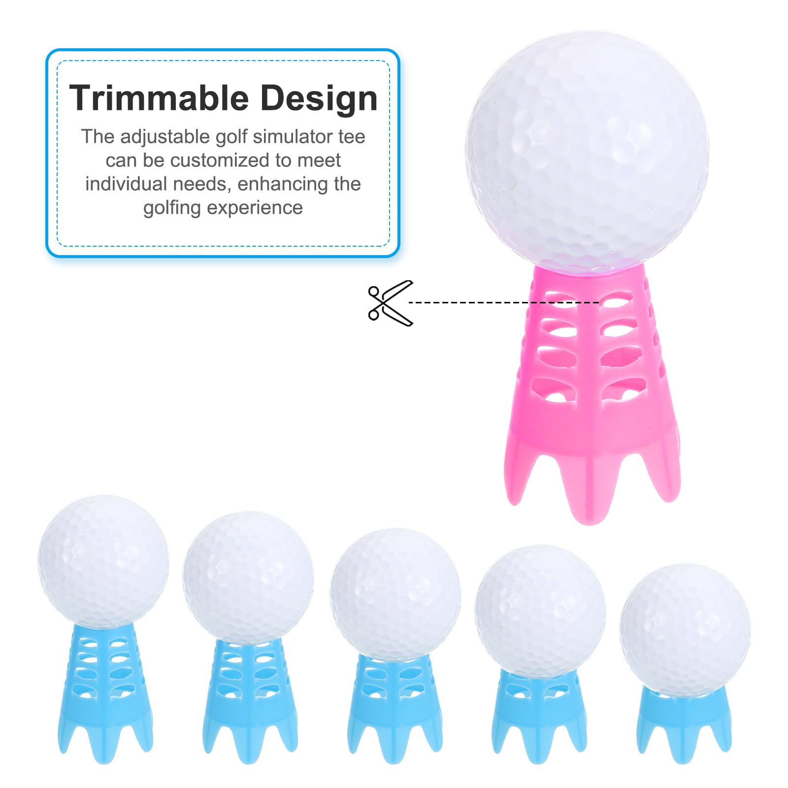 Premium Plastic Golf Tees for Golf Simulator & Driving Range – Durable Practice Training Tees for Outdoor Winter Turf – Perfect for Indoor/Outdoor Golf Practice, Backyard Training & Driving Range Sessions