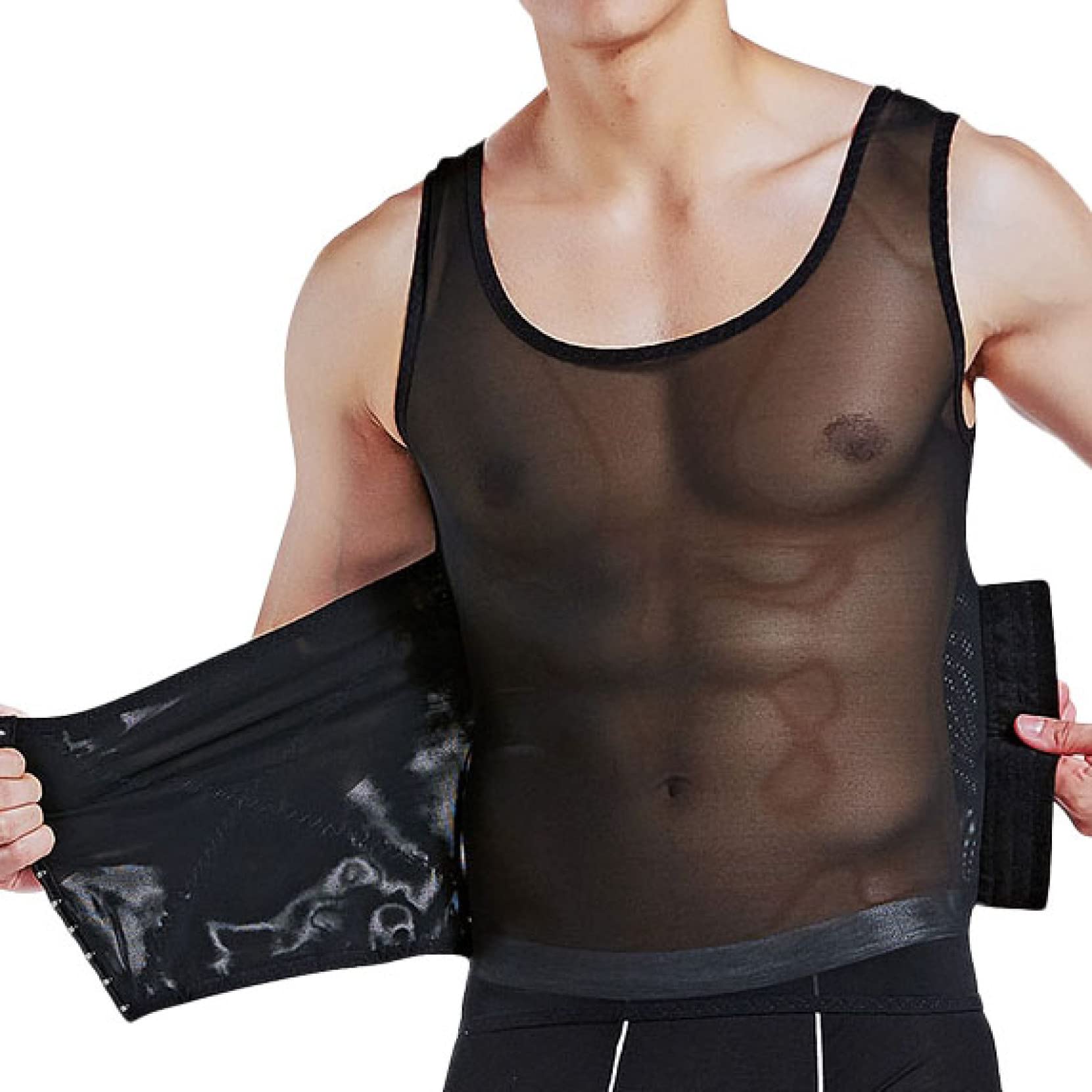 EBRICON Men's Waist Trainer & Body Shaper Belt - Slimming Corset for Abdominal Toning, Posture Corrector & Workout Support - Perfect for Gym, Weight Loss & Everyday Wear