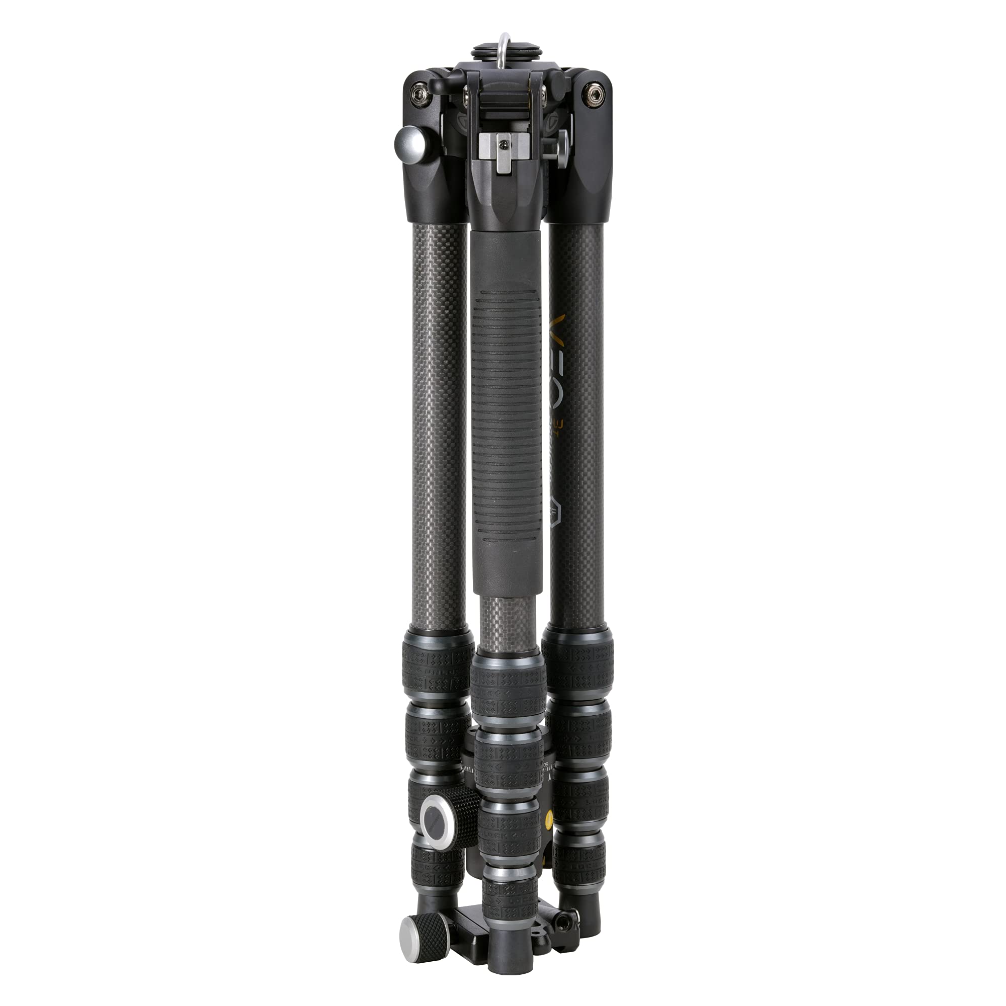 Vanguard VEO3T265HCBP Carbon Fiber Travel Tripod with Ball Head - Lightweight & Compact for Photography, Vlogging & Travel - Removable Pan Handle & Quick Shoe with Built-in Smartphone Mount