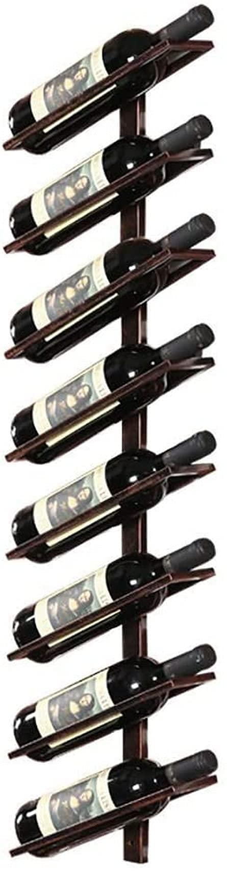 Wall Mounted Wine Bottle Rack - Vertical Iron Bar Storage Holder for Kitchen, Bar & Home Decor - Organize Beer, Whiskey & Brandy Bottles (100x25x9cm, Black) - Perfect for Kitchen Organization, Wine Display & Space Saving Storage