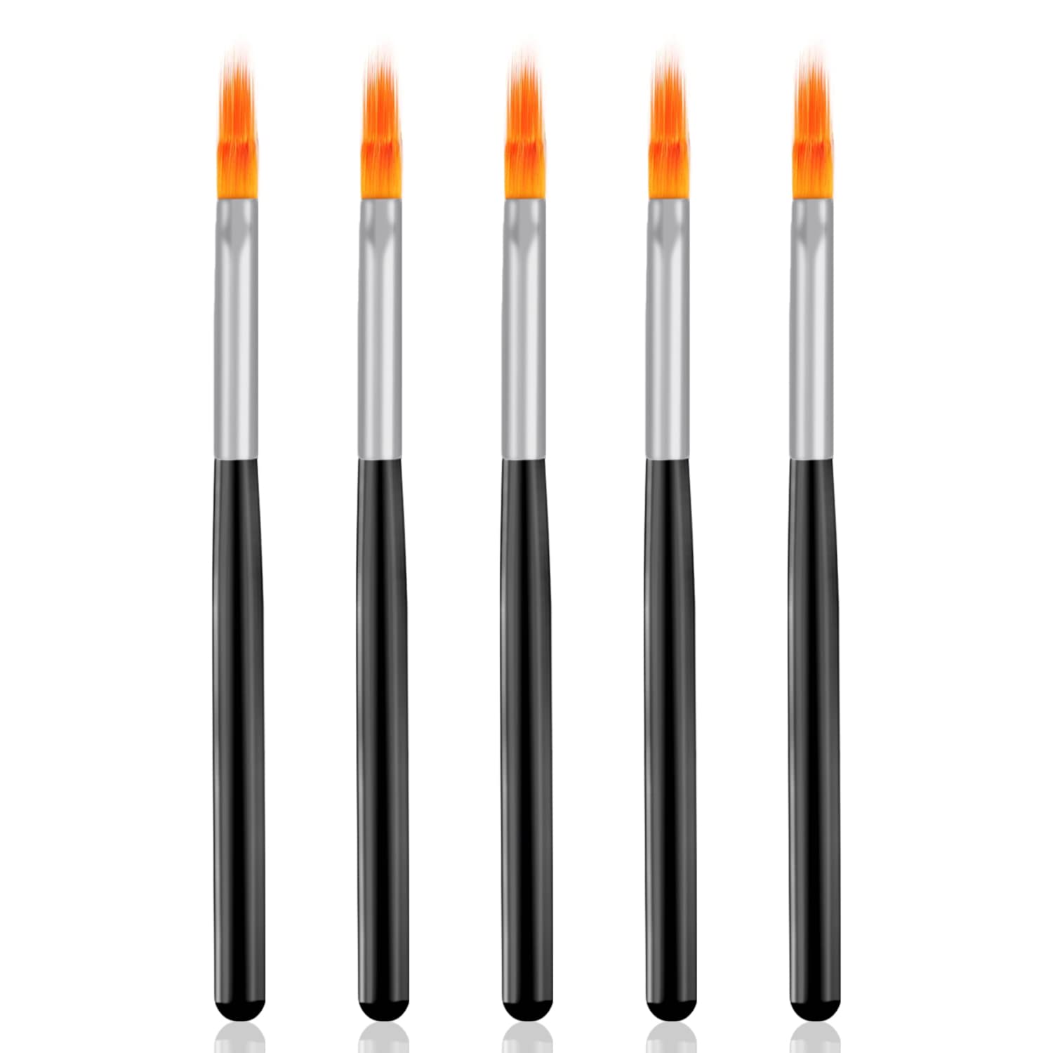 5Pcs Ombre Nail Brush Set - Professional Nail Art Brushes for Gradient & Design | Nail Pens & Tools Kit for Salon & Home Manicure | Perfect for DIY Nail Art, Ombre Effects & Creative Designs
