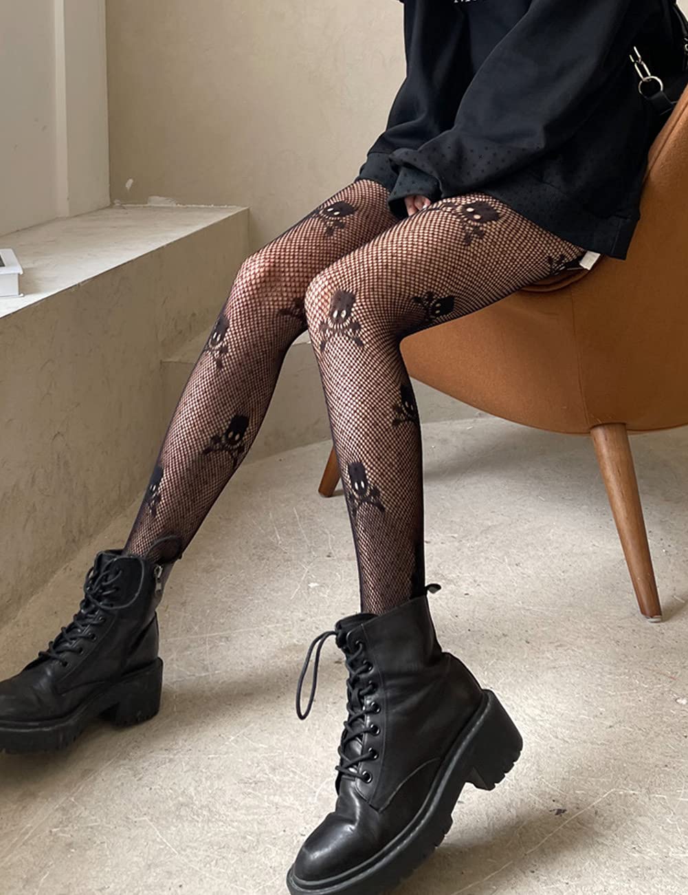 Sexy Fishnet Stockings with Suspenders for Women - High Waist Lingerie Tights | Perfect for Halloween, Cosplay, Boudoir & Night Out Outfits