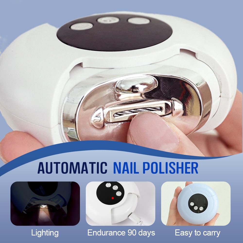 2 in 1 Electric Nail Clipper & File - 2025 New USB Rechargeable Manicure Pedicure Kit for Adults & Seniors - 3 Adjustable Speeds for Thick Toenails & Gentle Care - Perfect for Home, Travel & Salon Use (Beige)