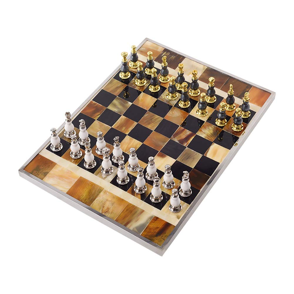 Premium Wooden Chess Set with Metal Pieces - 15