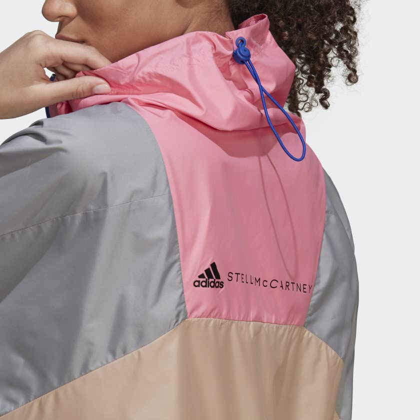 Adidas by Stella McCartney Women's Half Zip Running Jacket - Lightweight Athletic Pullover for Workouts & Outdoor Activities