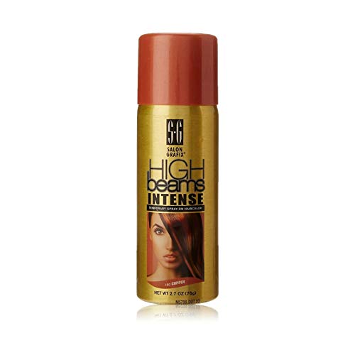 High Beams Intense Temporary Spray-On Hair Color - Vibrant Copper (2.7 Oz, Pack of 12) | Quick & Easy Washable Hair Dye for Halloween, Cosplay, Parties & Costume Events