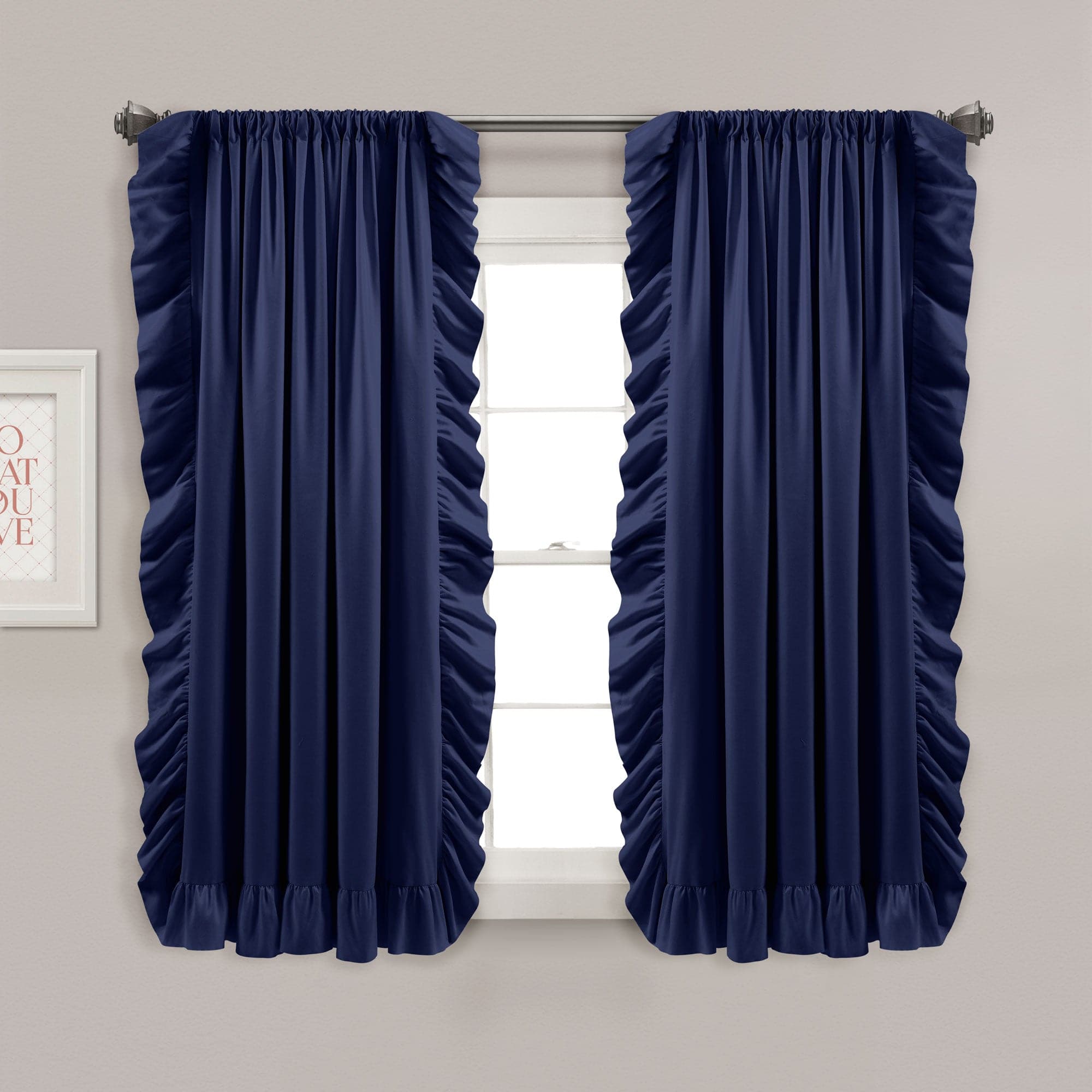 Reyna Window Curtain Panel Set - Blackout Thermal Insulated Drapes for Living Room & Bedroom - Noise Reducing & Energy Saving Home Decor