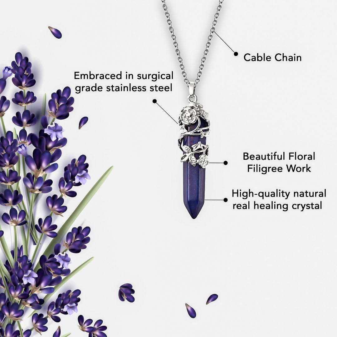 Real Natural Healing Crystal Necklaces for Women - 24