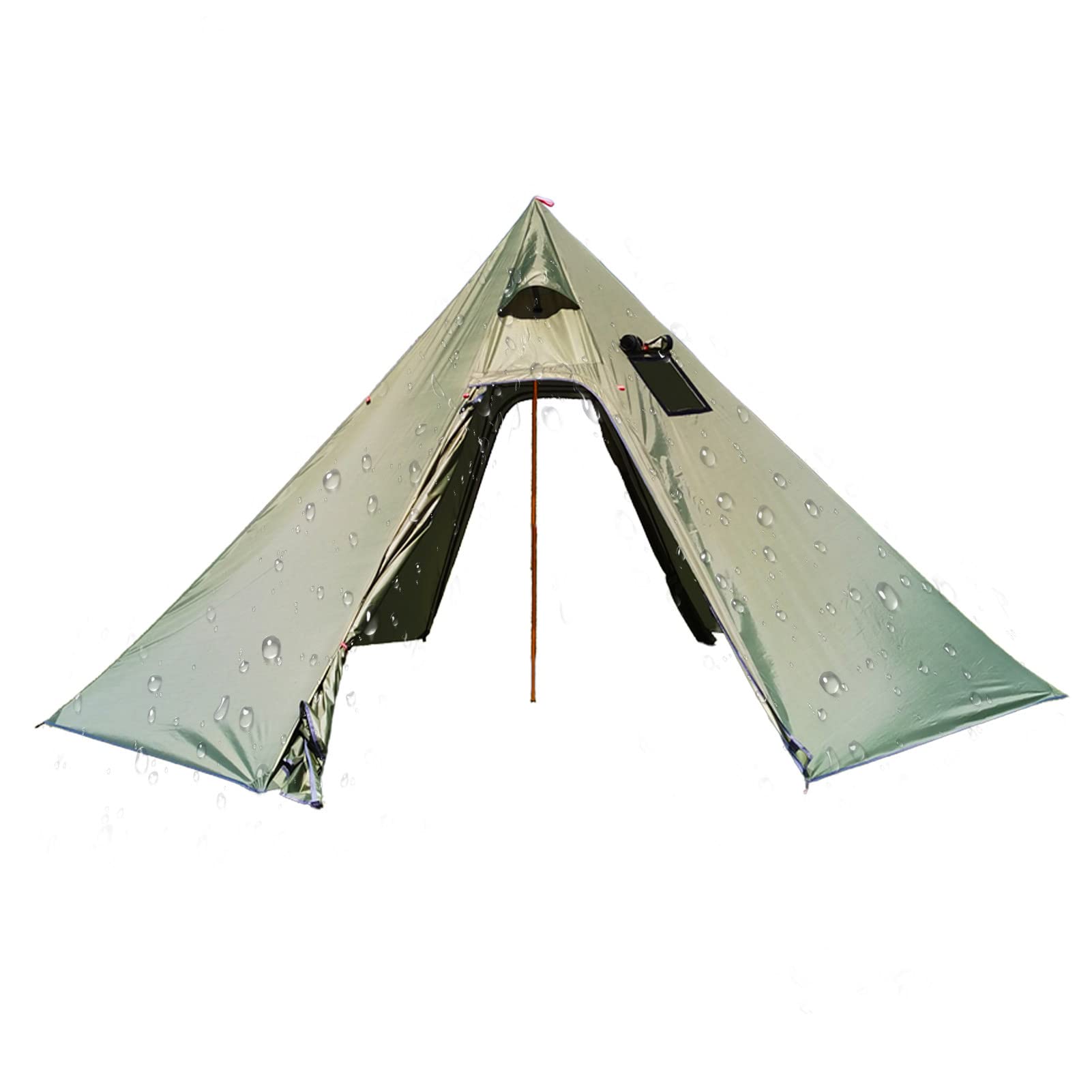 3 Person Lightweight Waterproof Windproof Pyramid Camping Tent for Outdoor Adventures - Perfect for Family Camping, Backpacking, Hiking & Mountaineering - Durable Heated Shelter for All Weather Conditions