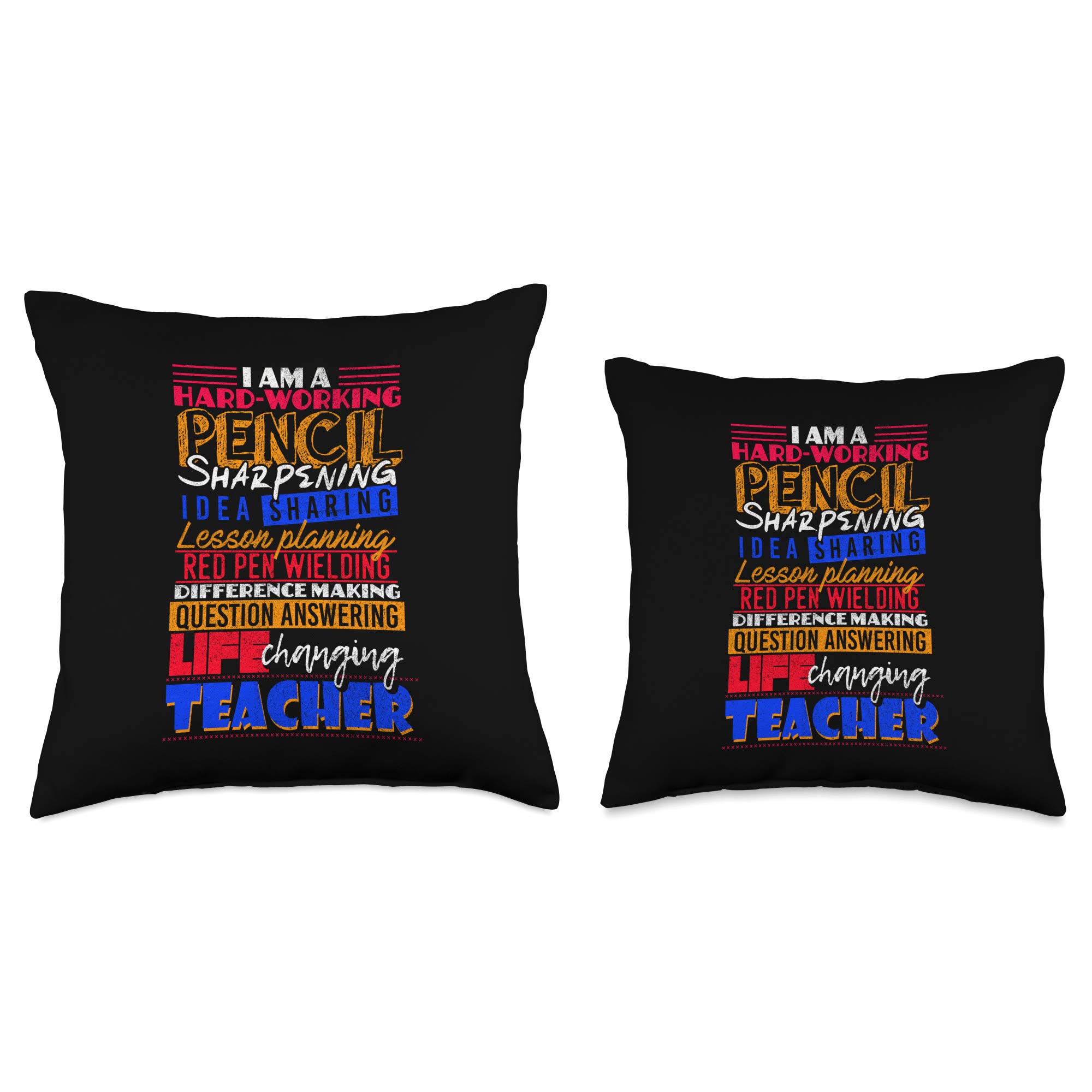 Funny Teacher Throw Pillow - 'Quiet Pin Drop Silence' Classroom Decor for School Teachers - Perfect for Teacher Appreciation Gifts & Classroom Reading Nooks
