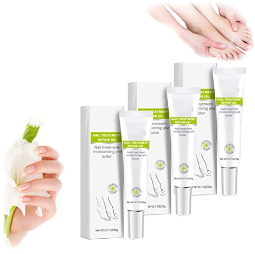 Bavlio Nail Repair Treatment Gel - 7 Days Strengthening & Restoring Formula for Discolored & Damaged Nails - Toe & Finger Nail Care Essence - Instant Beauty Solution (3 Pack) - Perfect for Salon Use, Home Manicures & Nail Recovery After Acrylics