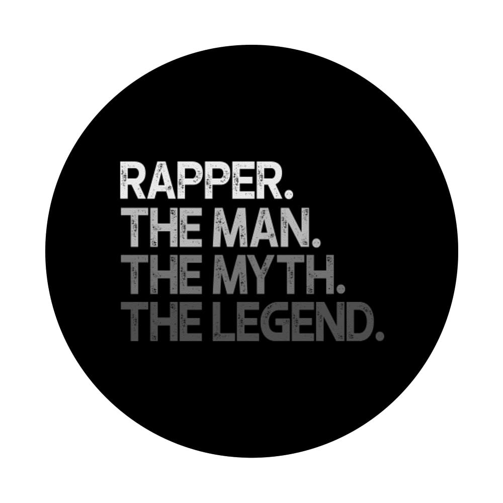 Rapper Gift - The Man Myth Legend PopSockets Adhesive PopGrip - Perfect for Phones, Tablets & Laptops - Great for Music Lovers & Hip Hop Fans