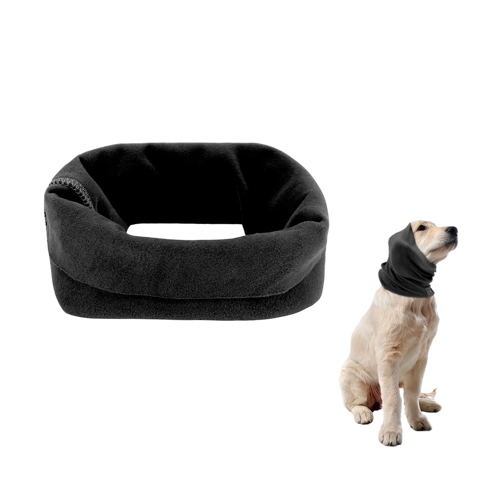 Kaiwern Warm & Quiet Dog Ear Muffs - Soft High Elasticity Pet Hoodie Ear Covers for Anxiety Relief, Noise Protection for Dogs & Cats - Perfect for Grooming, Bathing & Calming Pets During Storms, Fireworks or Travel