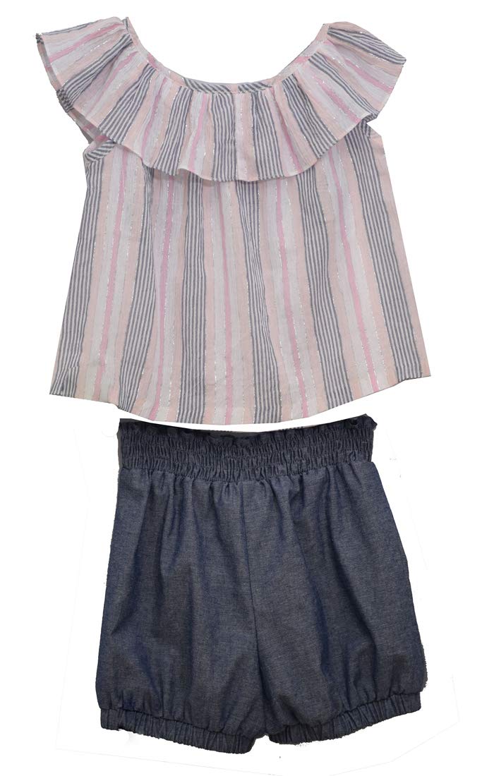 **Bonnie Jean Girls' Cotton Shorts Set – Soft & Breathable Toddler & Kids Summer Outfits | Cute Playwear for Beach, Playdates & Outdoor Adventures | Ideal for Hot Weather, School & Casual Wear | Perfect for Birthday Parties, Park Outings, Summer Camp & Family Vacations | Use Cases: Beach Trips, School, Summer Camp, Birthday Parties, Park Visits, Playdates & Family Vacations**