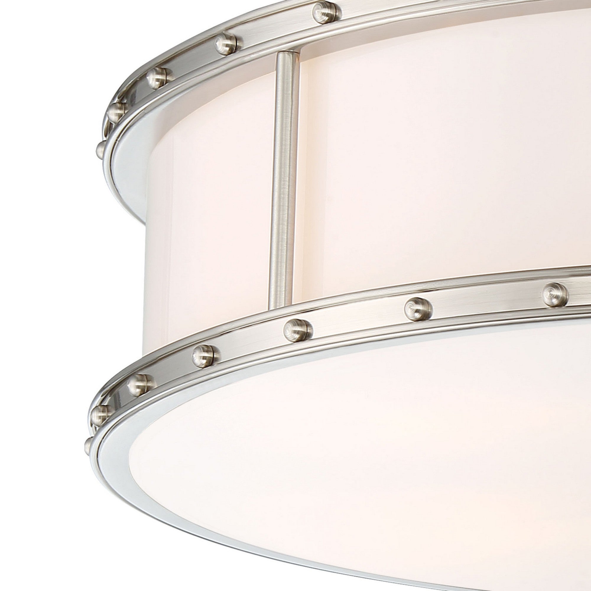 20 Inch LED Flush Mount Ceiling Light - Brushed Nickel Finish - Energy Efficient Modern Lighting for Bedroom, Kitchen, Hallway