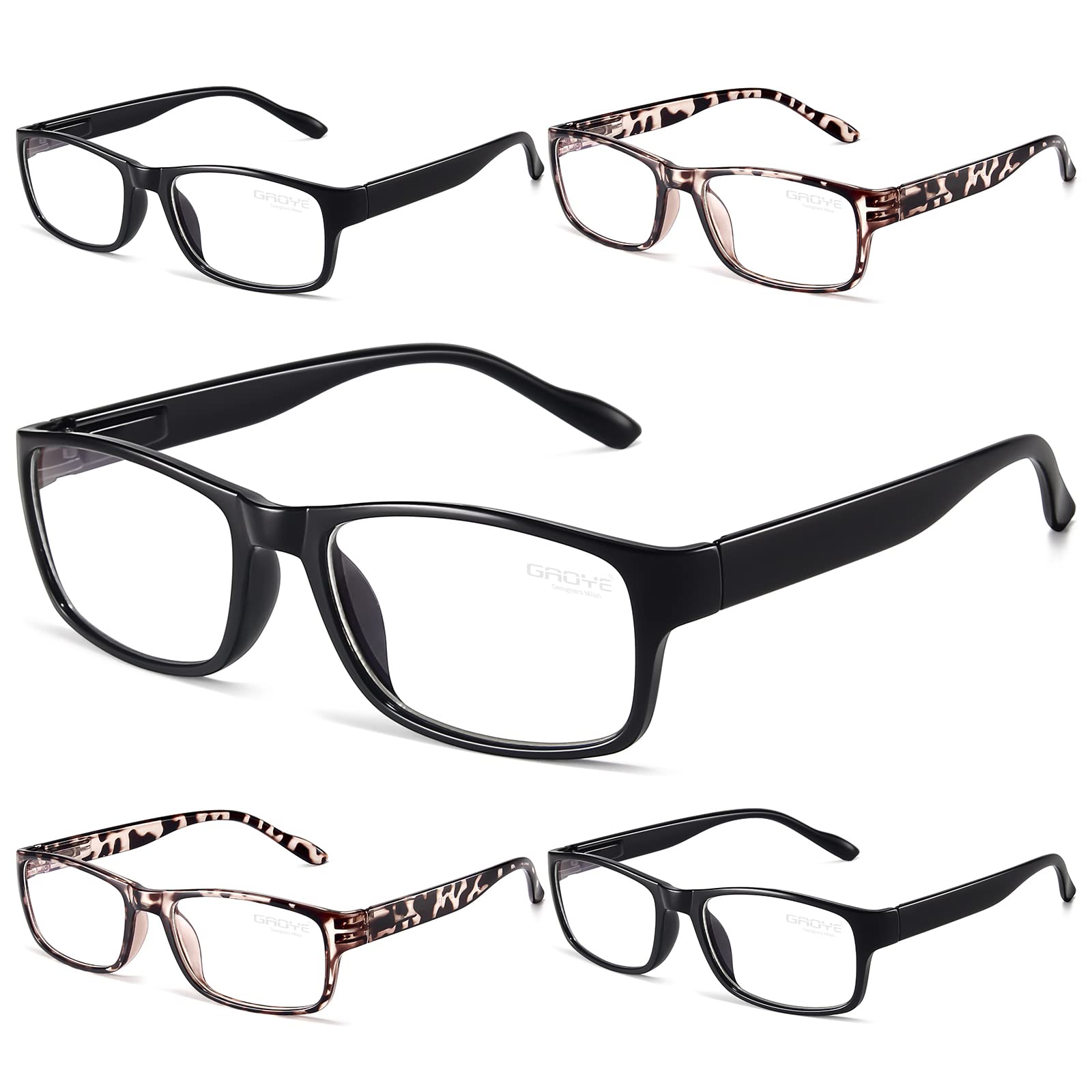 Gaoye Blue Light Blocking Reading Glasses for Men & Women - Computer Glasses with Anti-UV Protection - Perfect for Office Work, Gaming & Screen Time