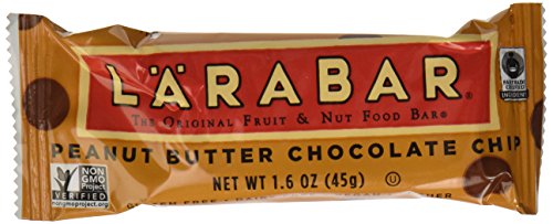 Larabar Gluten Free Peanut Butter Chocolate Chip Protein Bar - 1.6 oz, Vegan, Dairy Free, Non-GMO Snack Bars - Perfect for Hiking, Workouts & Healthy On-the-Go Breakfast