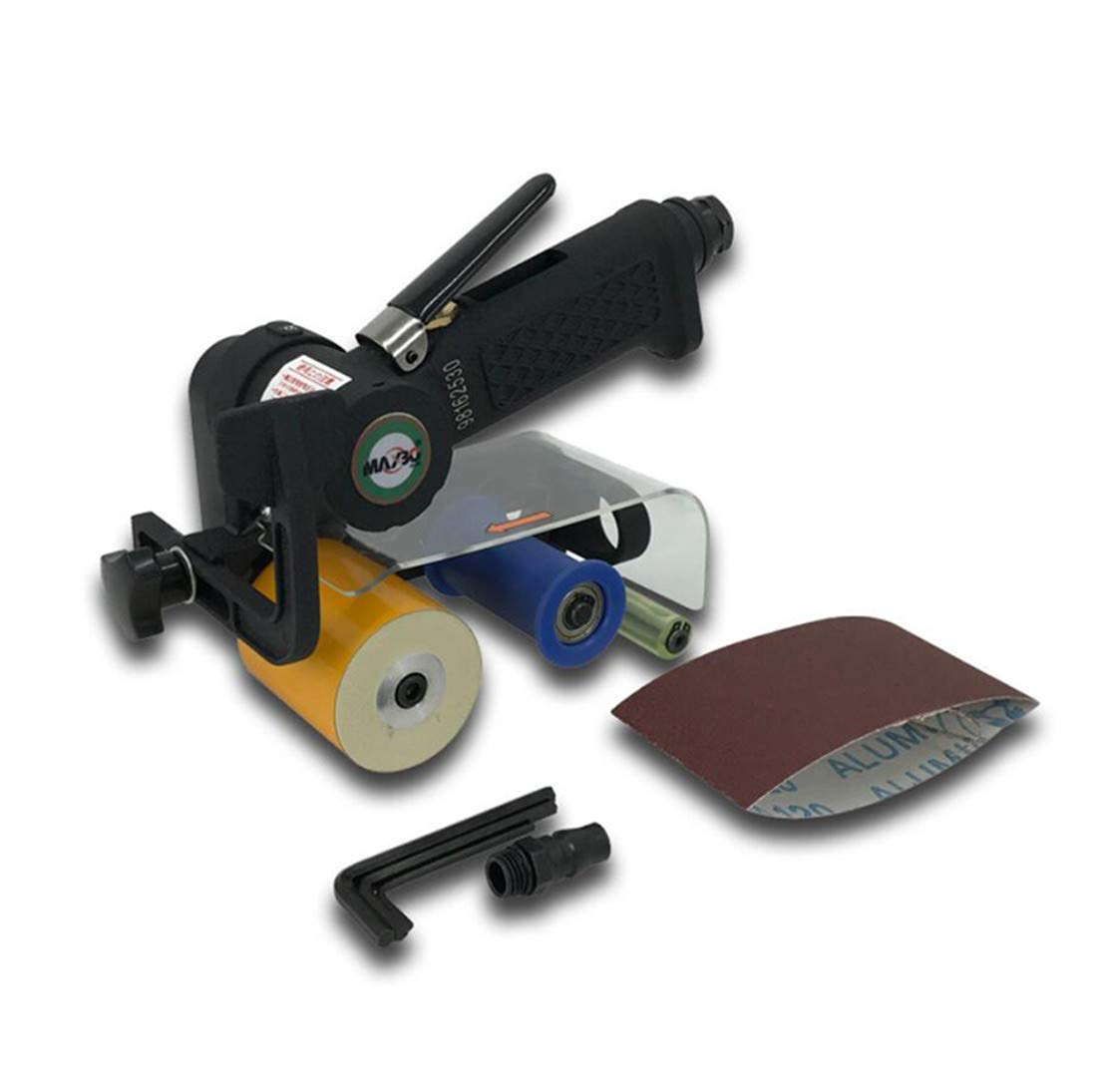 CY-39360 Pneumatic Belt Sander Polisher - Air Powered Belt Grinding and Polishing Machine for Metal, Wood & Automotive Surface Finishing - Perfect for DIY Projects, Metal Fabrication & Woodworking