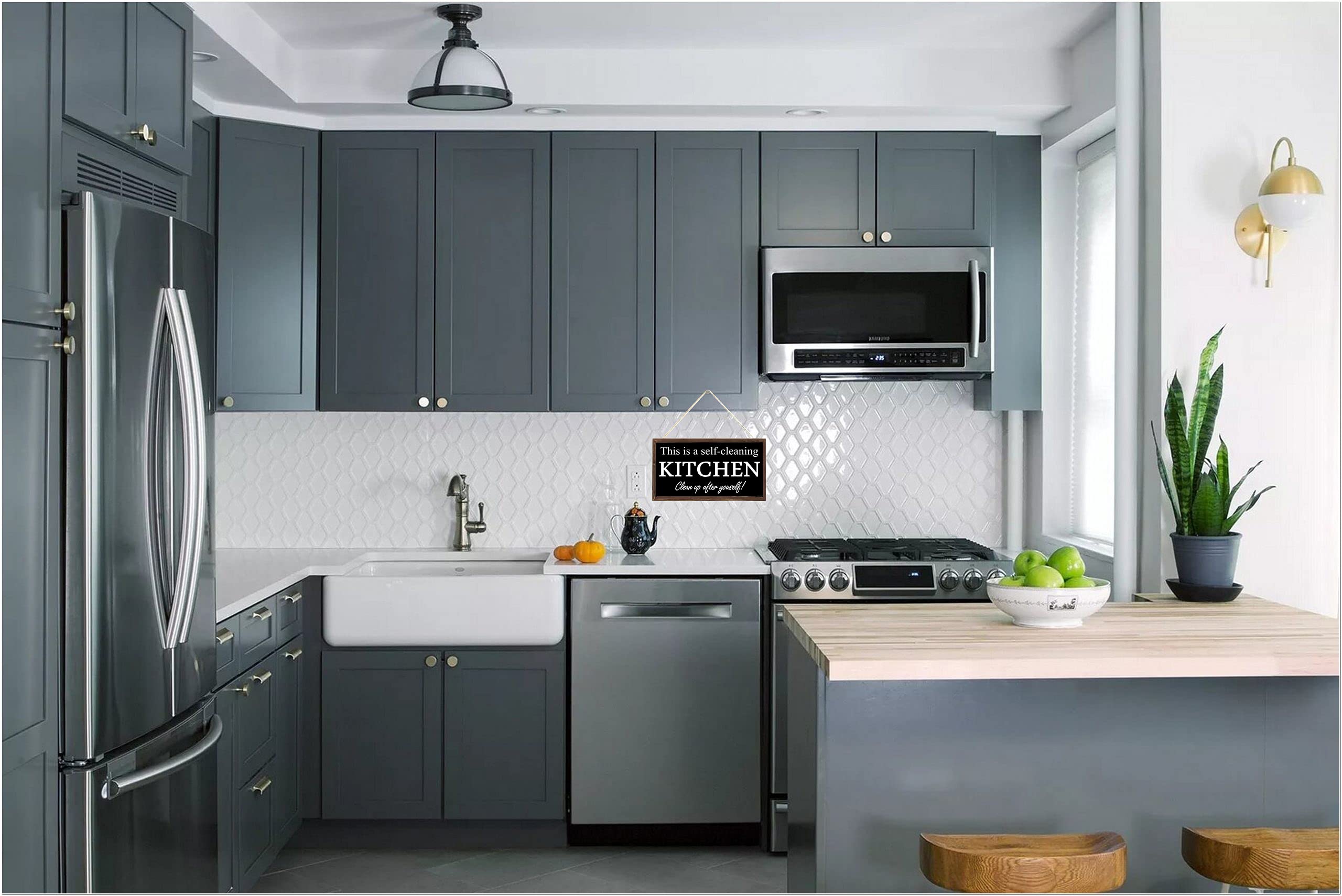 Self-Cleaning 5x10 Wood Wall Art - Kitchen & Home Decor for Modern Spaces