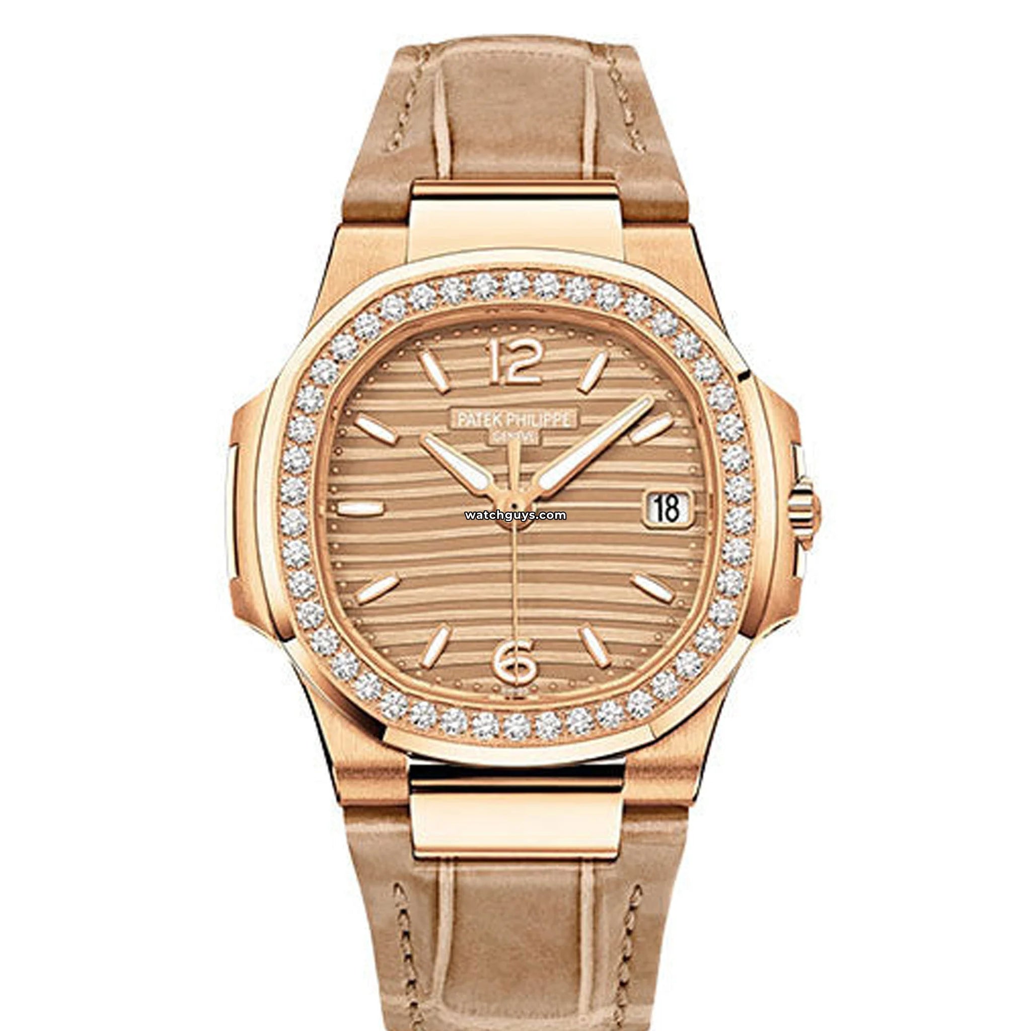 Luxury Patek Philippe Ladies Nautilus 7010R-012 Rose Gold Watch - Perfect for Elegant Occasions & Special Events