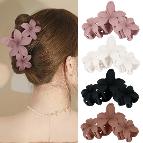 black, white, dark pink, tan