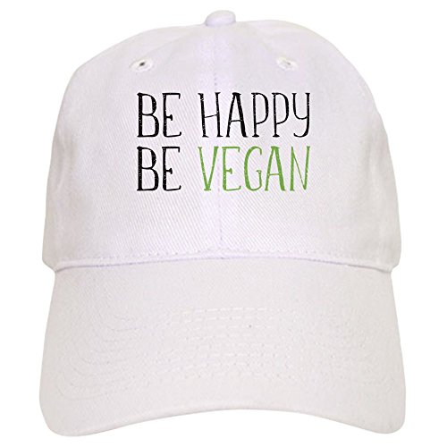 White - Be Happy Be Vegan Cap