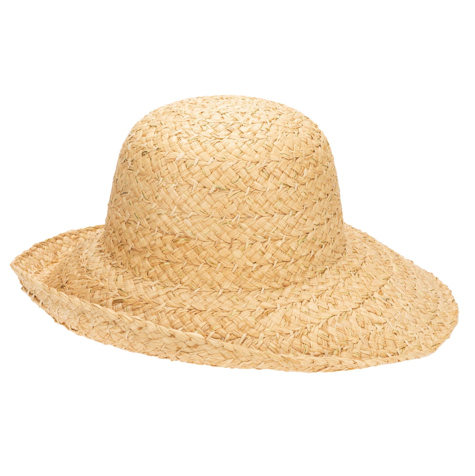 Stylish Pearl Women's Raffia Sun Hat - UPF 50+ Wide Brim Beach Hat for Summer, Travel & Outdoor Activities