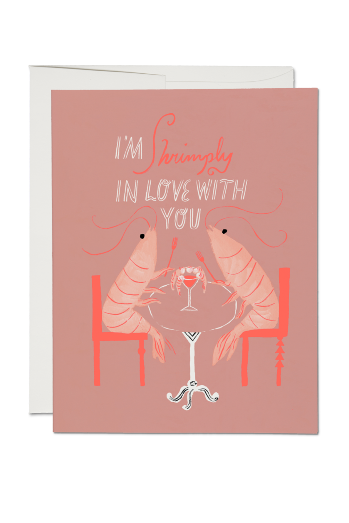 Shrimply Love Greeting Card - Cute Shrimp Themed Card for Birthdays, Anniversaries & Special Occasions - Perfect for Seafood Lovers & Marine Life Enthusiasts